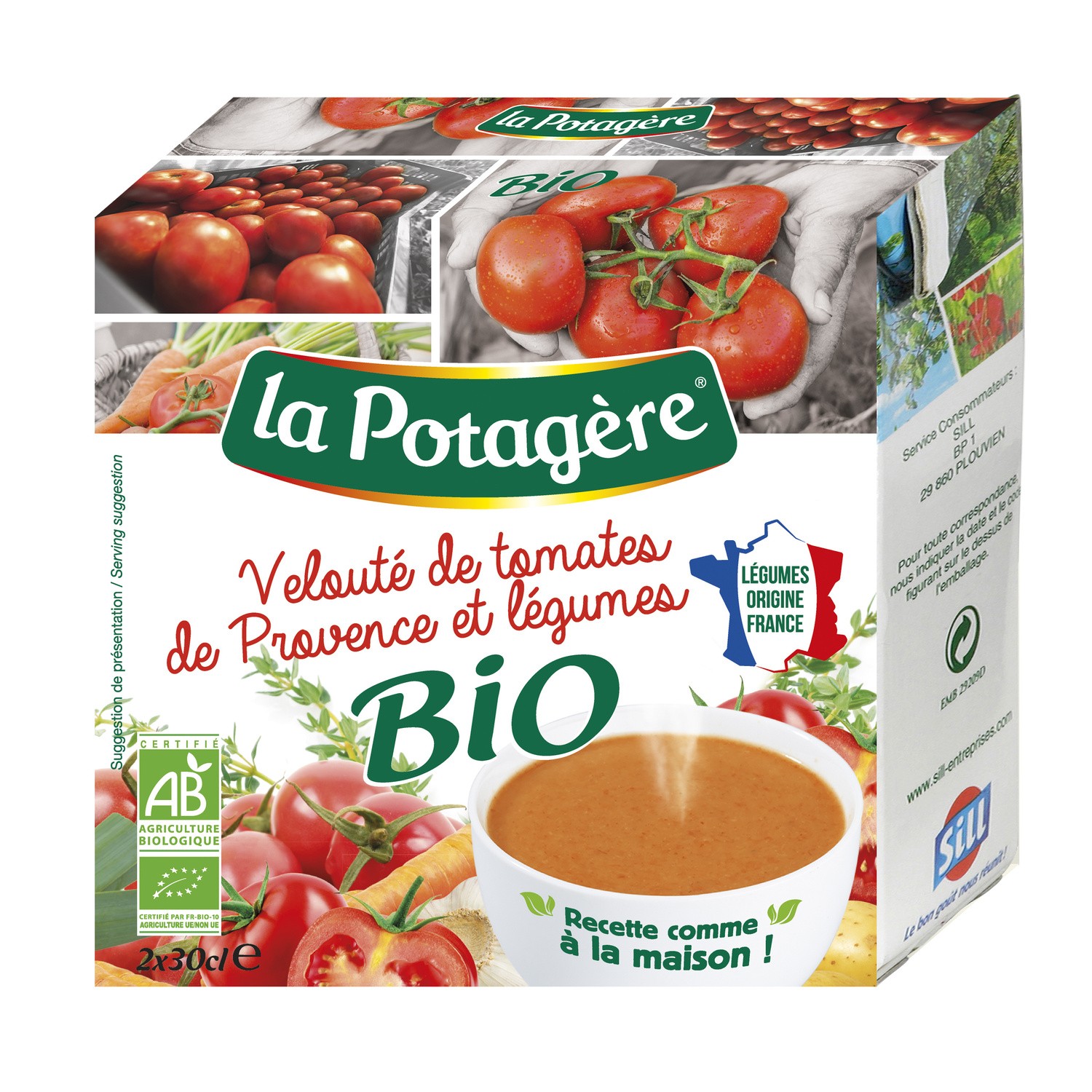 Velouté de tomates de Provence et légumes BIO